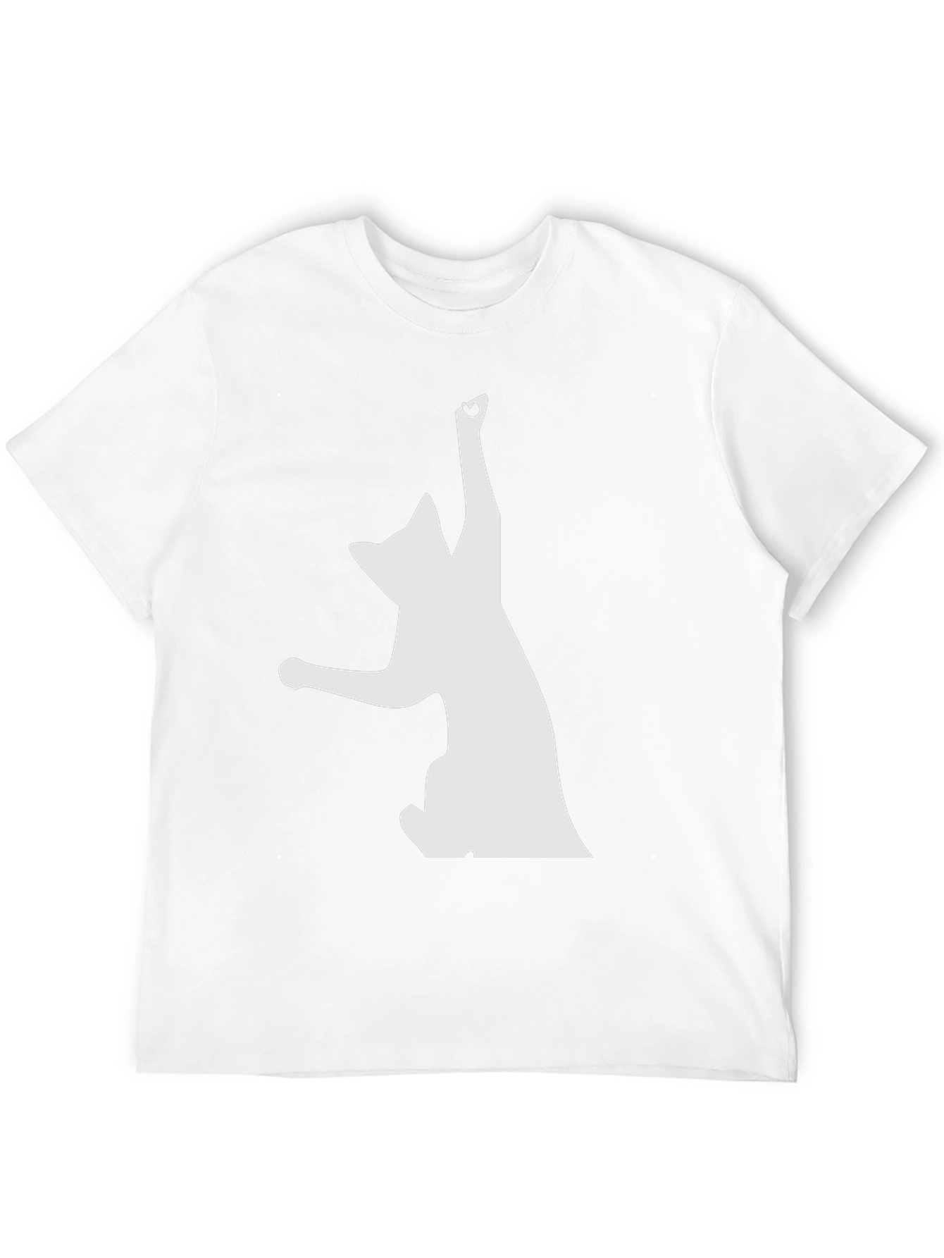 Playful Cat Graphic Black T-Shirt - Unique Design