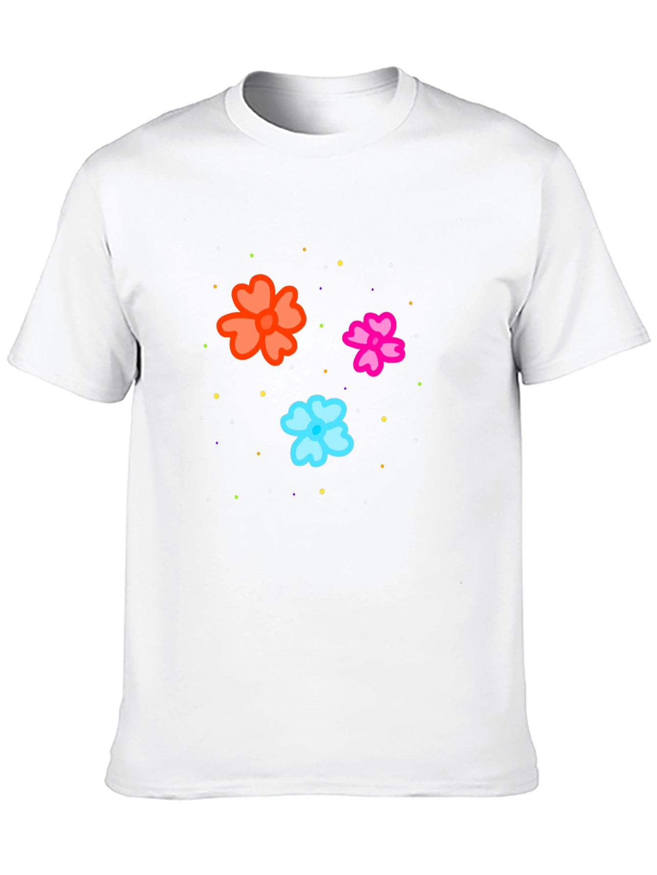 Floral Print Black T-Shirt for Men