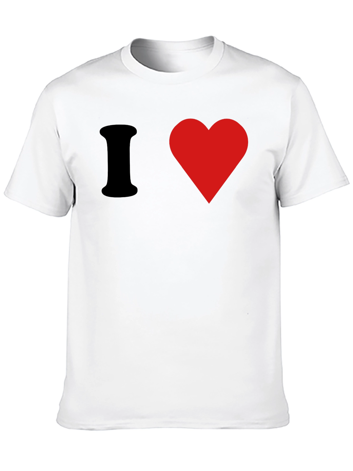 I Heart Graphic Tee - Black Cotton T-Shirt