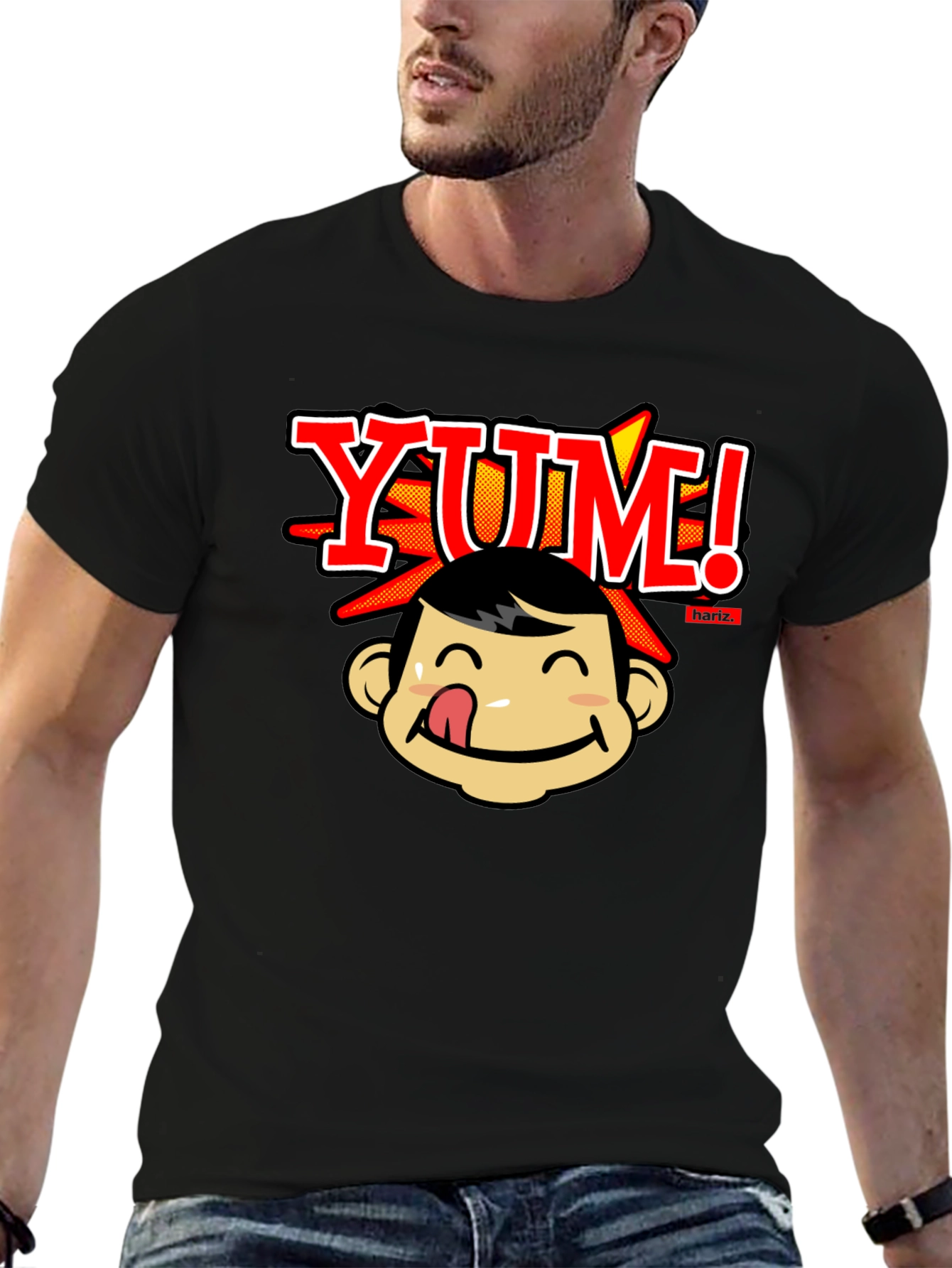 YUM! Graphic T-Shirt - Black Cotton Tee