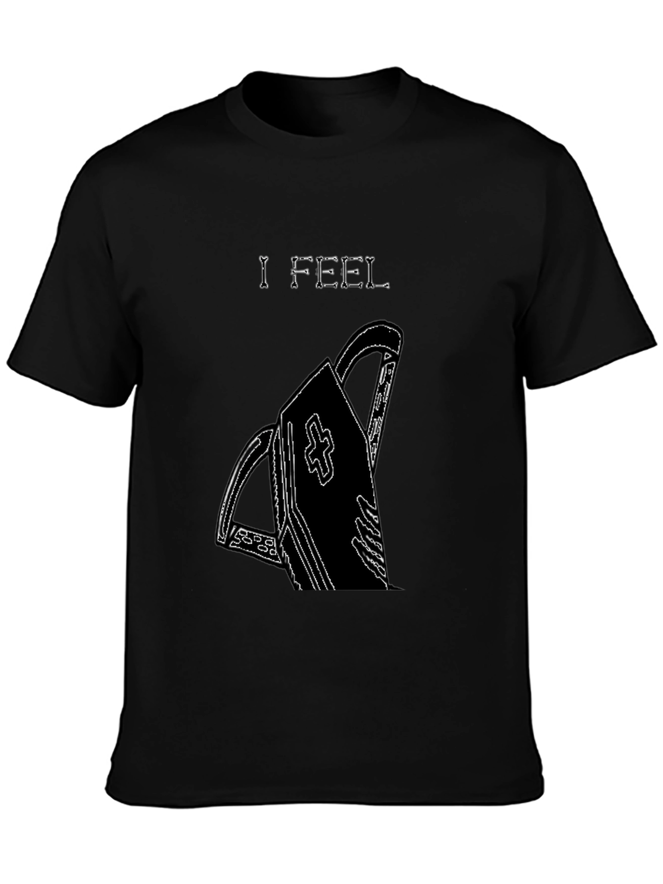 Edgy I Feel Coffin Graphic T-Shirt