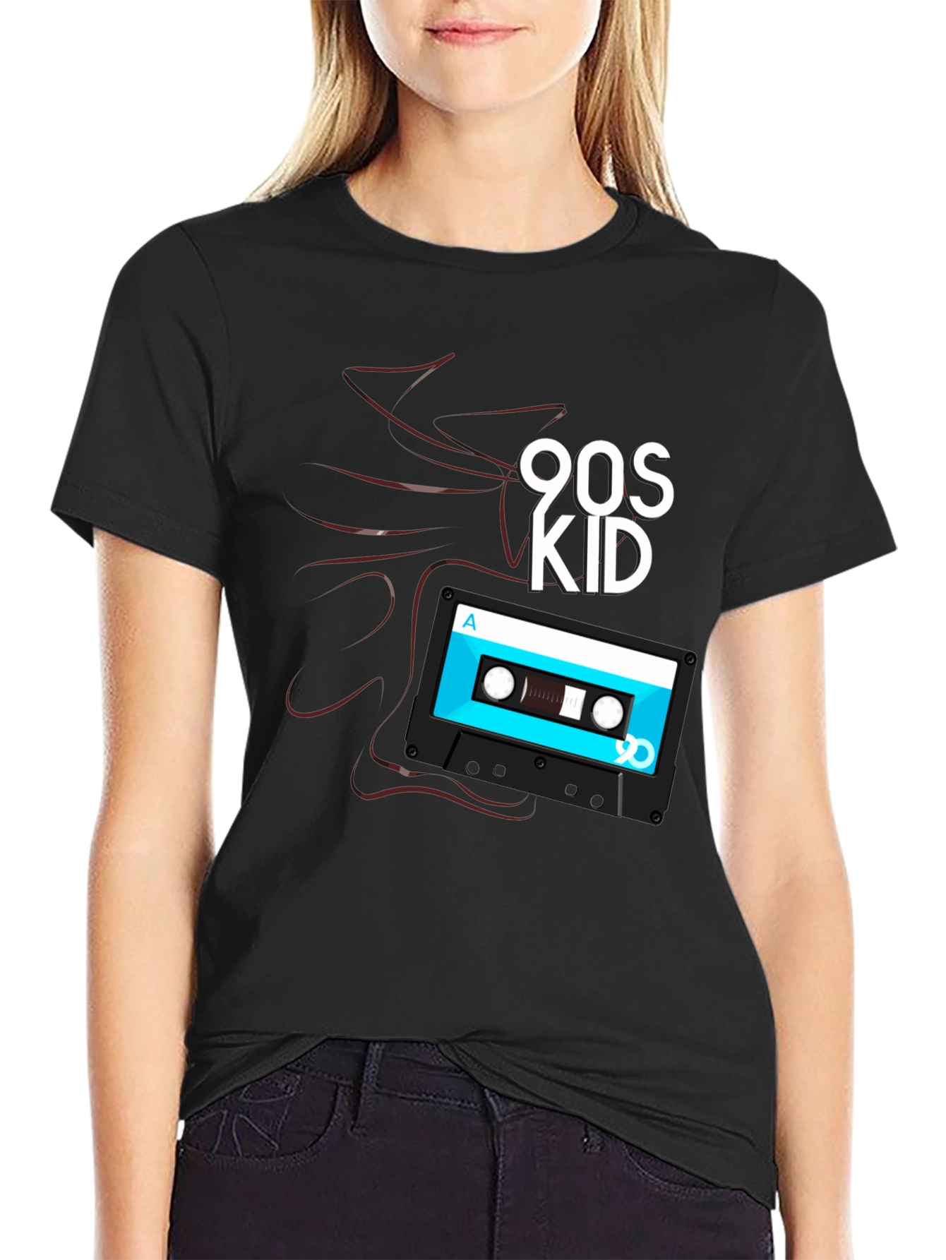 90s Kid Cassette Tape Graphic T-Shirt - Retro Style