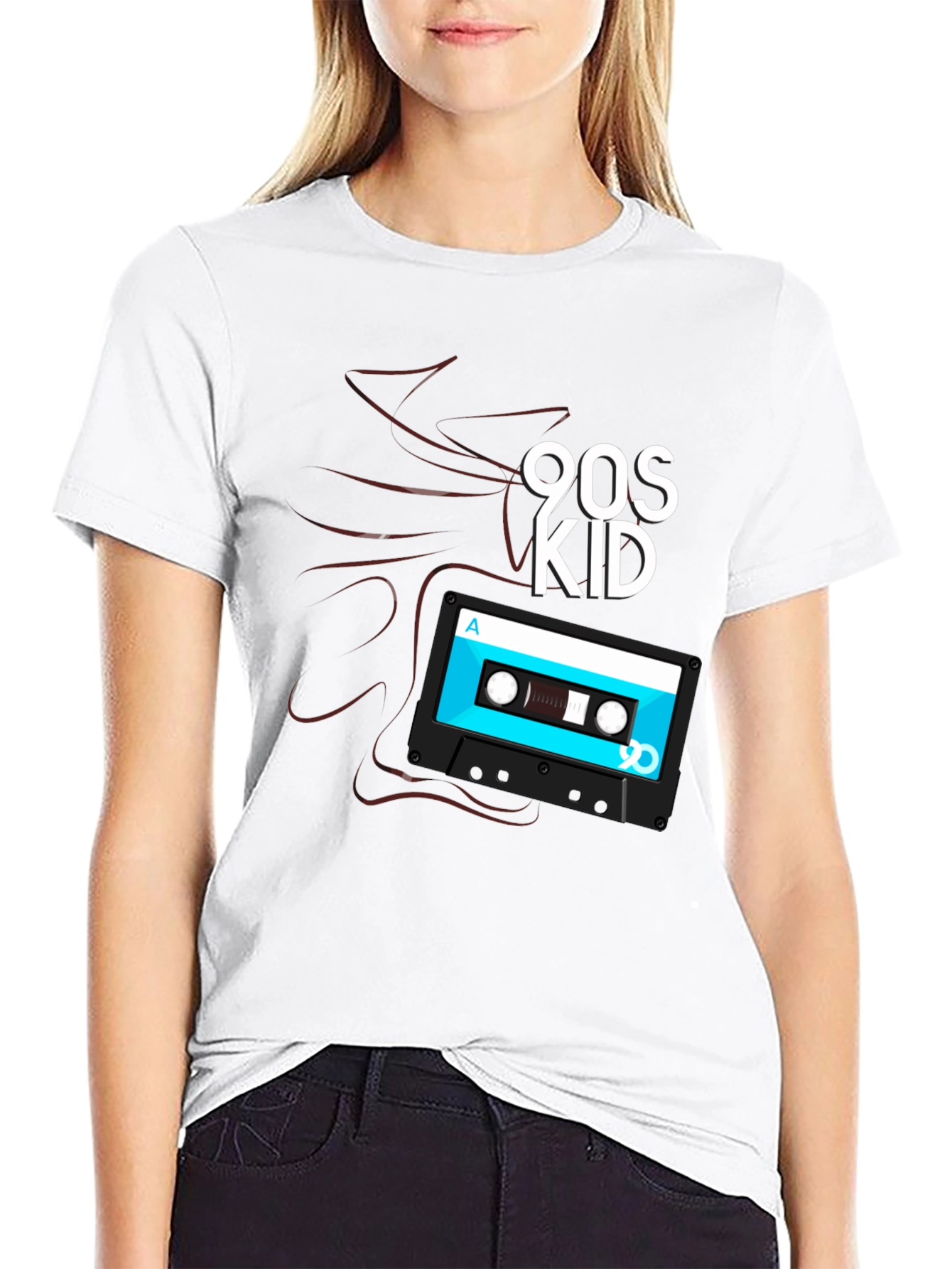 90s Kid Cassette Tape Graphic T-Shirt - Retro Style