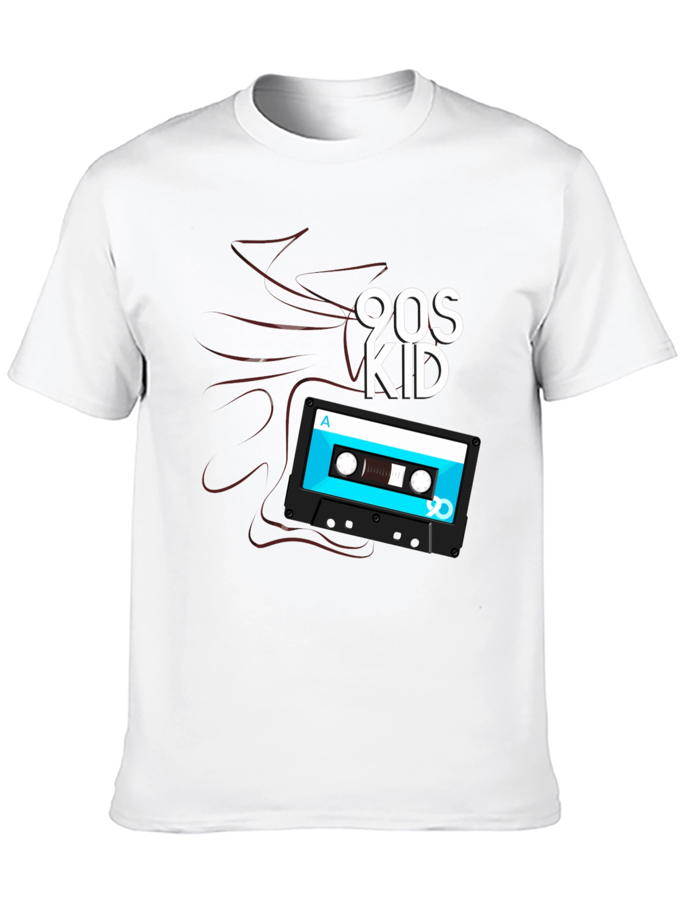 90s Kid Cassette Tape Graphic T-Shirt - Retro Style