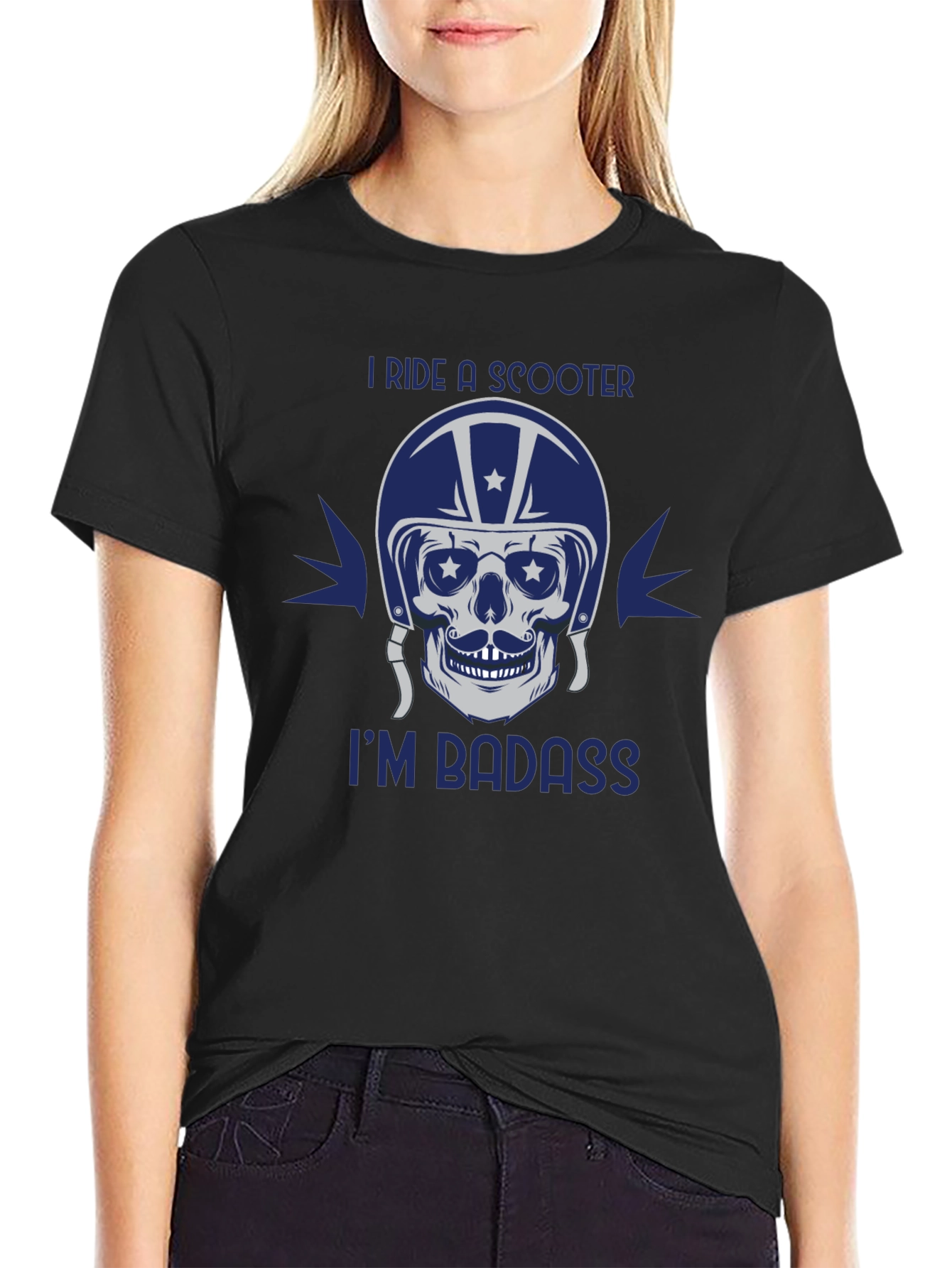 I Ride a Scooter Im Badass T-Shirt