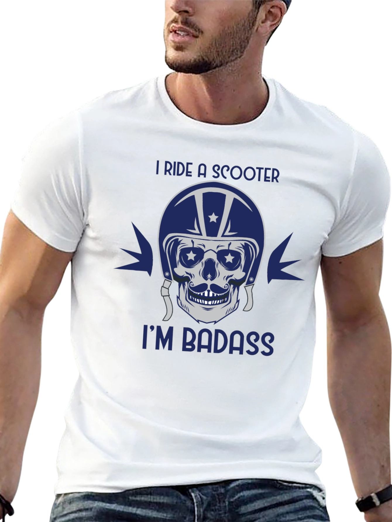 I Ride a Scooter Im Badass T-Shirt