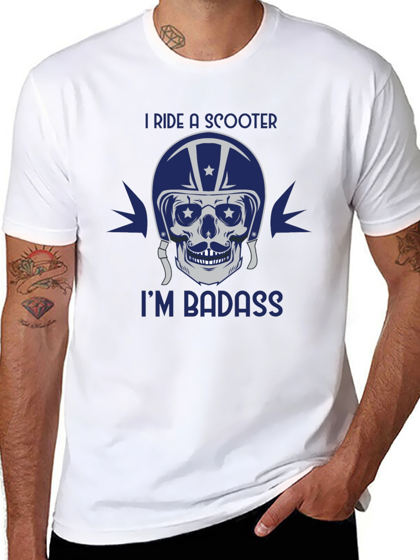 I Ride a Scooter Im Badass T-Shirt