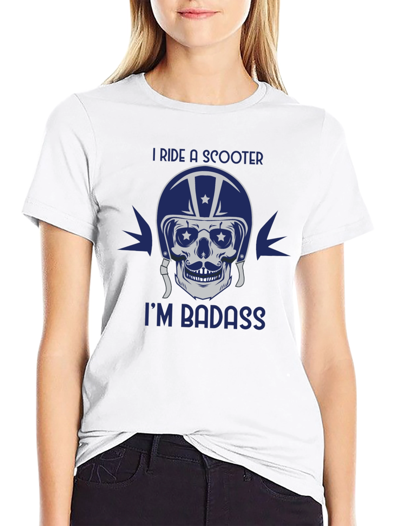 I Ride a Scooter Im Badass T-Shirt