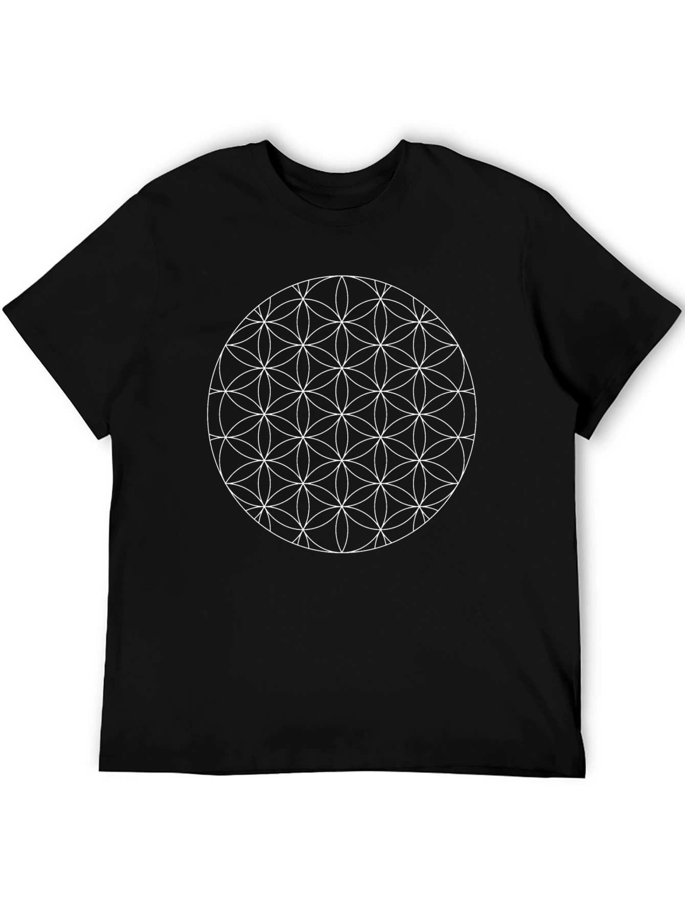 Flower of Life Graphic T-Shirt - Black