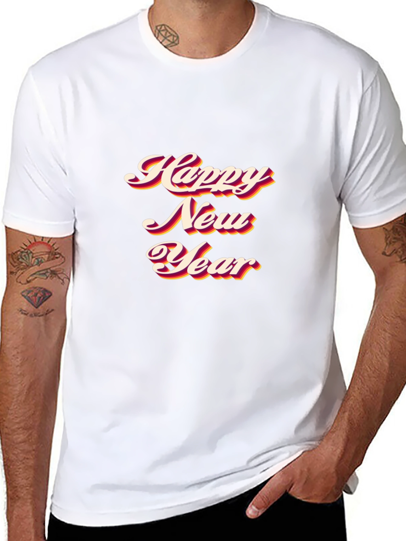 Happy New Year Black T-Shirt