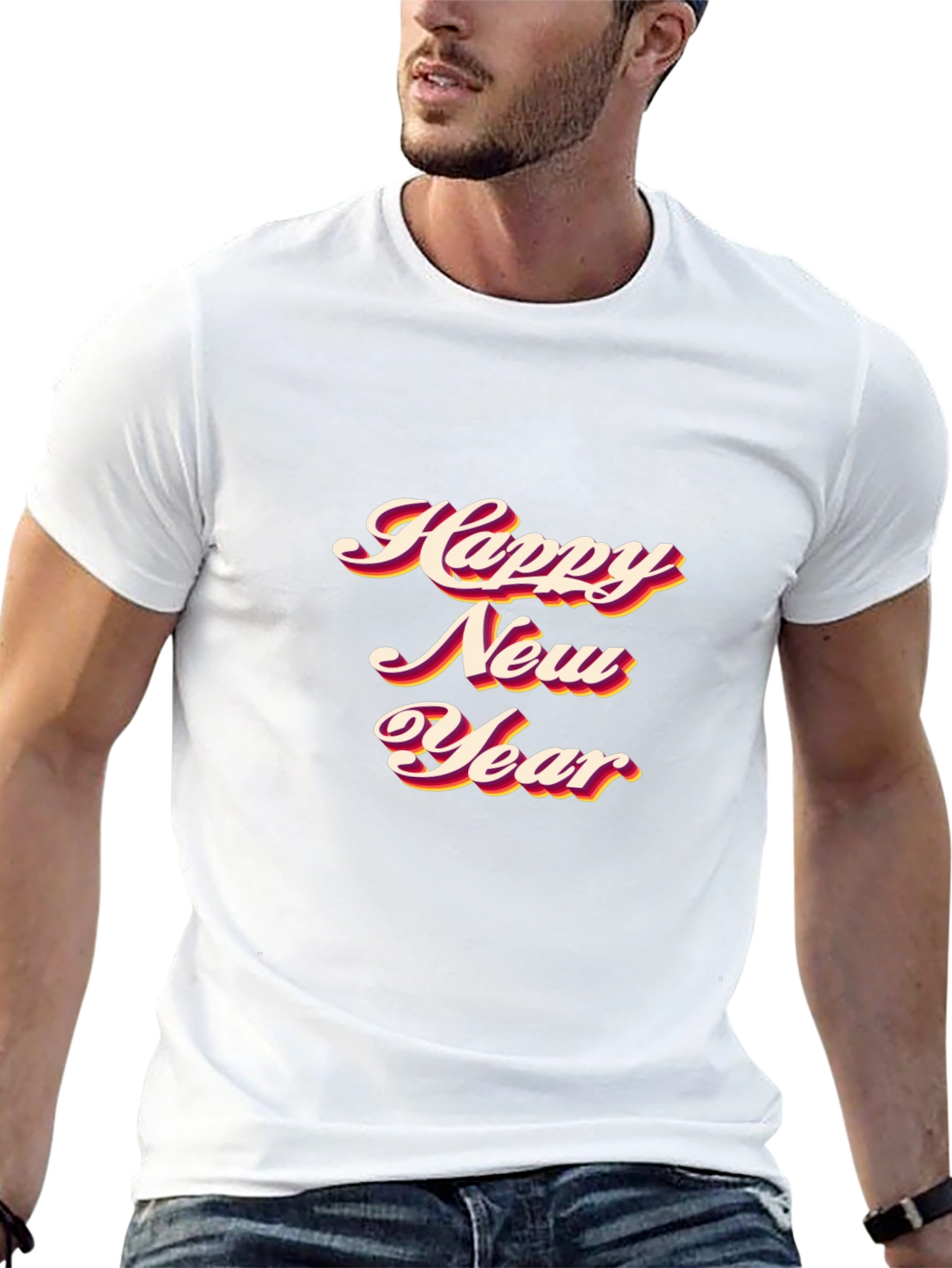 Happy New Year Black T-Shirt