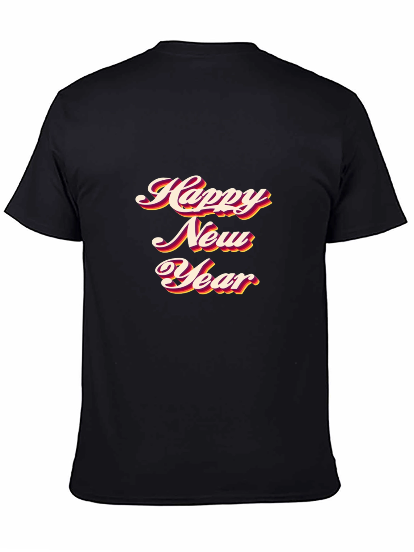 Happy New Year Black T-Shirt