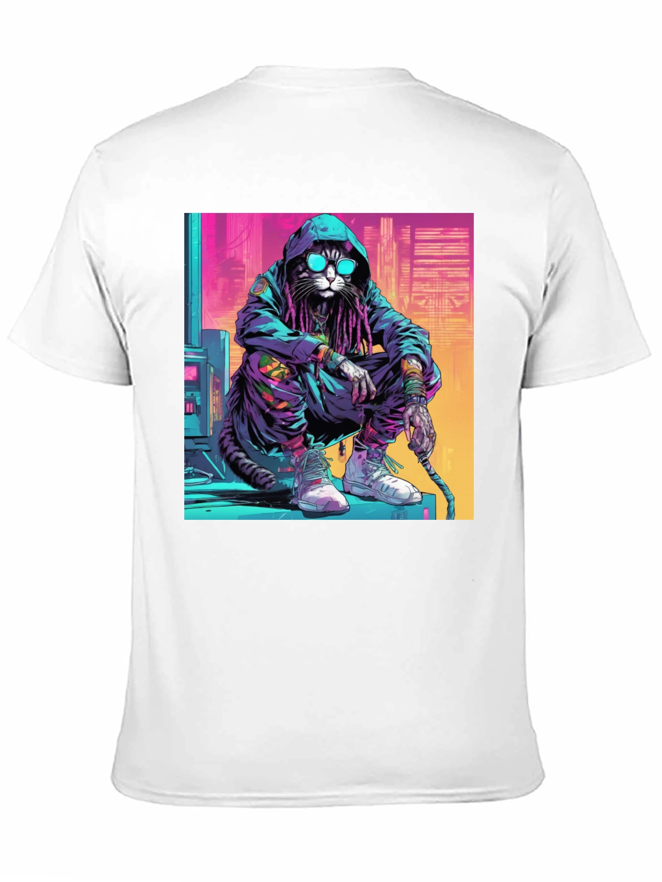 Cool Cat in Hoodie T-Shirt