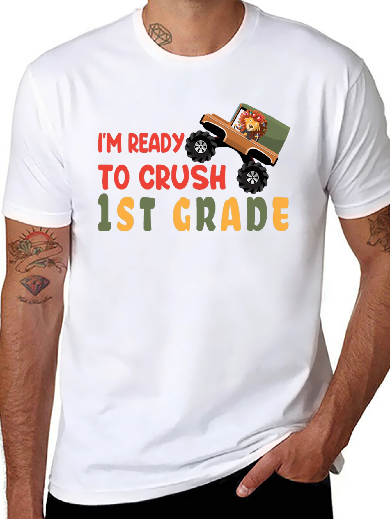 Ready to Crush 1st Grade Monster Truck Kids T-Shirt