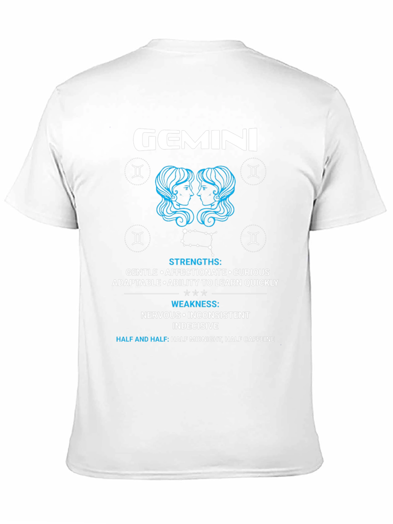 Gemini Zodiac T-Shirt - Strengths & Weaknesses