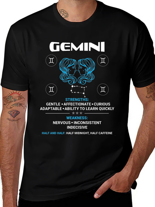 Gemini Zodiac T-Shirt - Strengths & Weaknesses