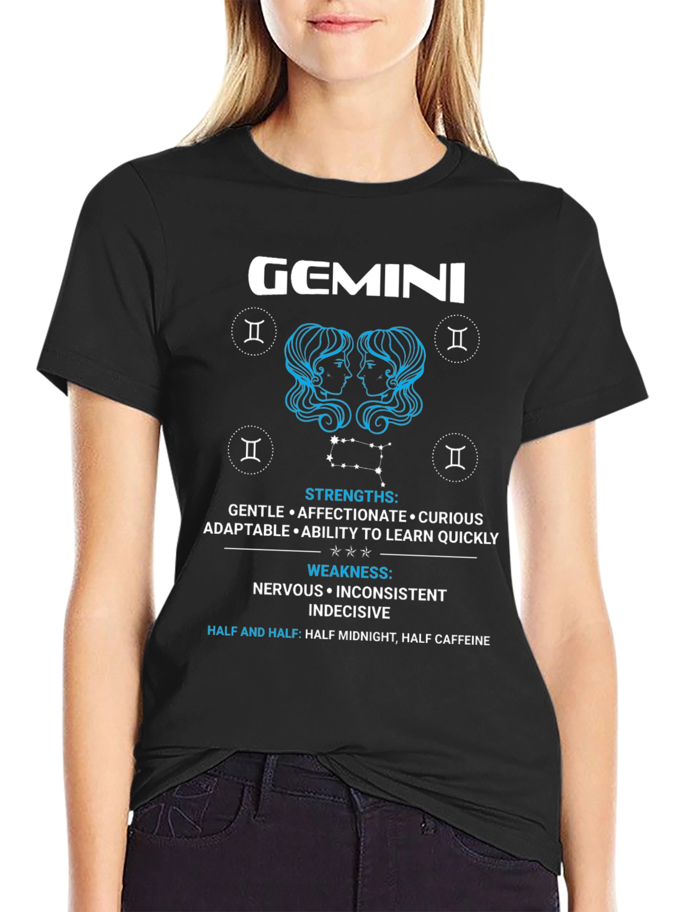 Gemini Zodiac T-Shirt - Strengths & Weaknesses