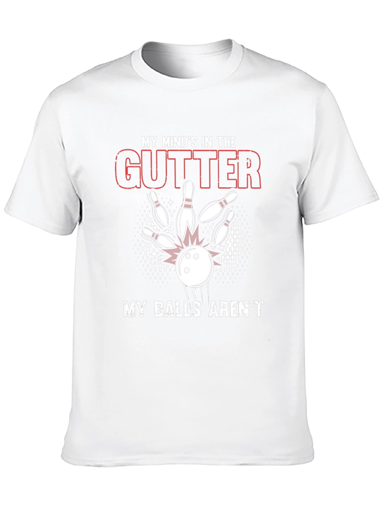Funny Bowling T-Shirt - Mind In The Gutter