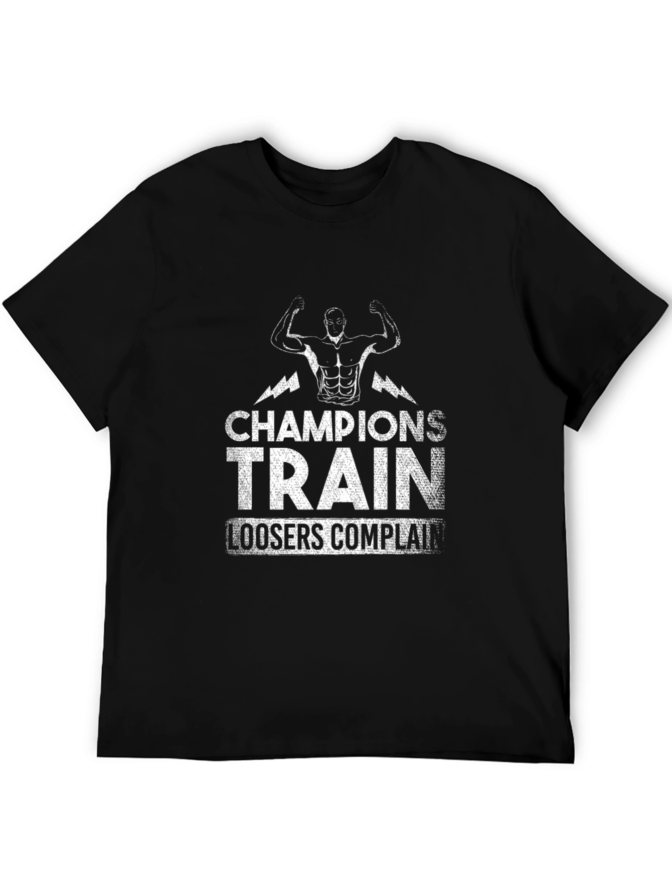 Champions Train T-Shirt - Motivational Gym Wear