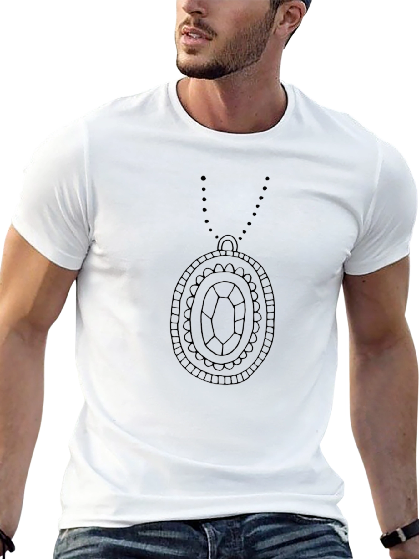 Graphic Print Crew Neck Tee