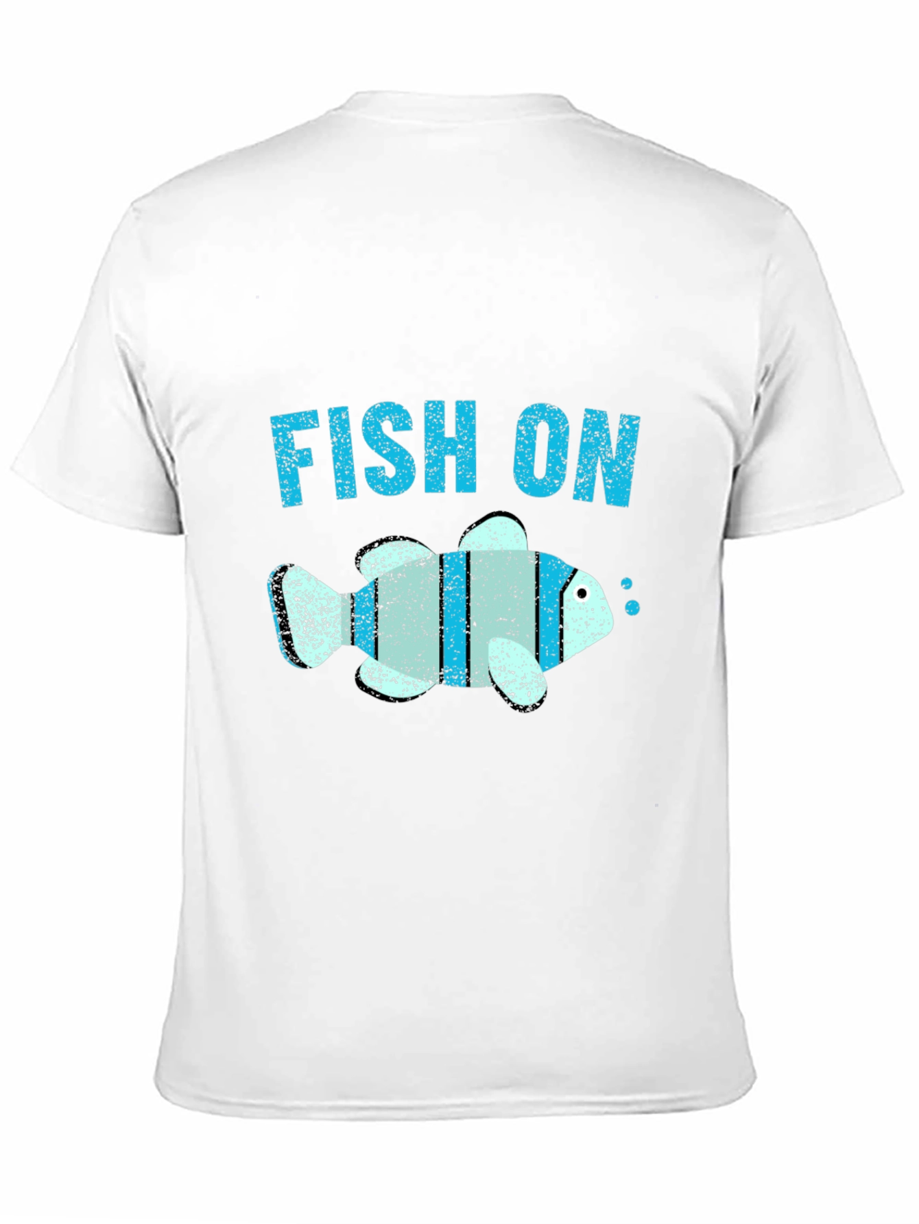 Fish On Graphic Tee - Black Cotton Comfort