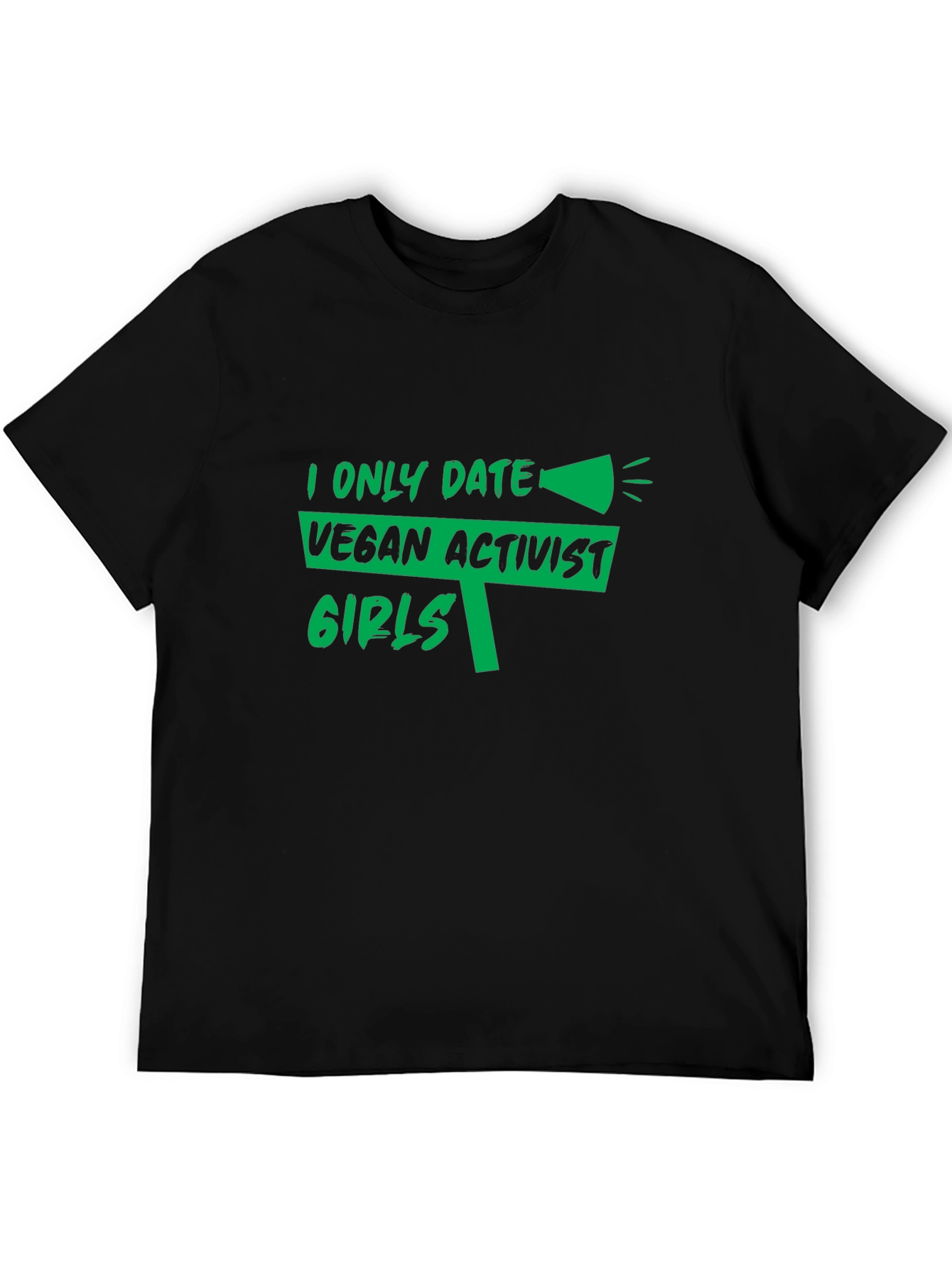 Vegan Activist Girls T-Shirt -  Black Cotton Tee