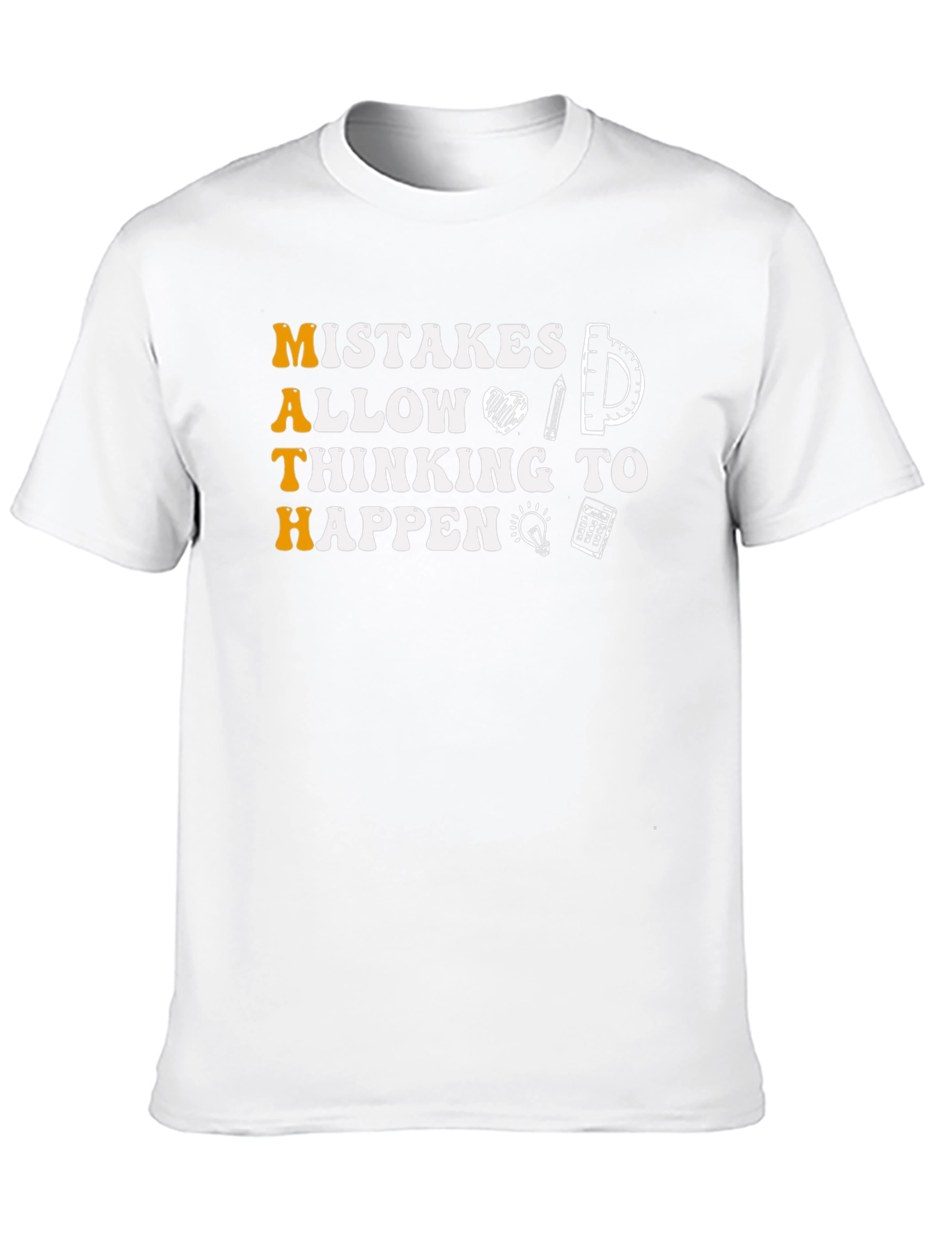 Math Mistakes Allow Thinking To Happen Black T-Shirt