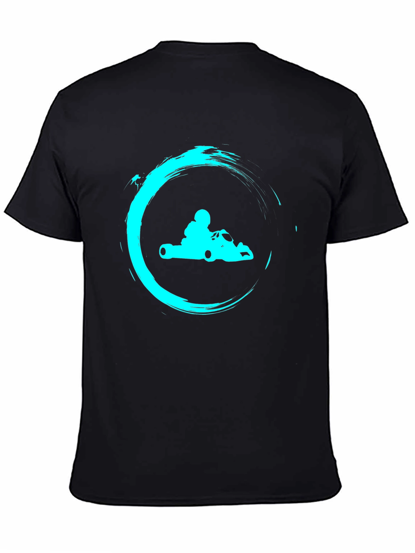 Go Kart Graphic Tee - Black Cotton T-Shirt