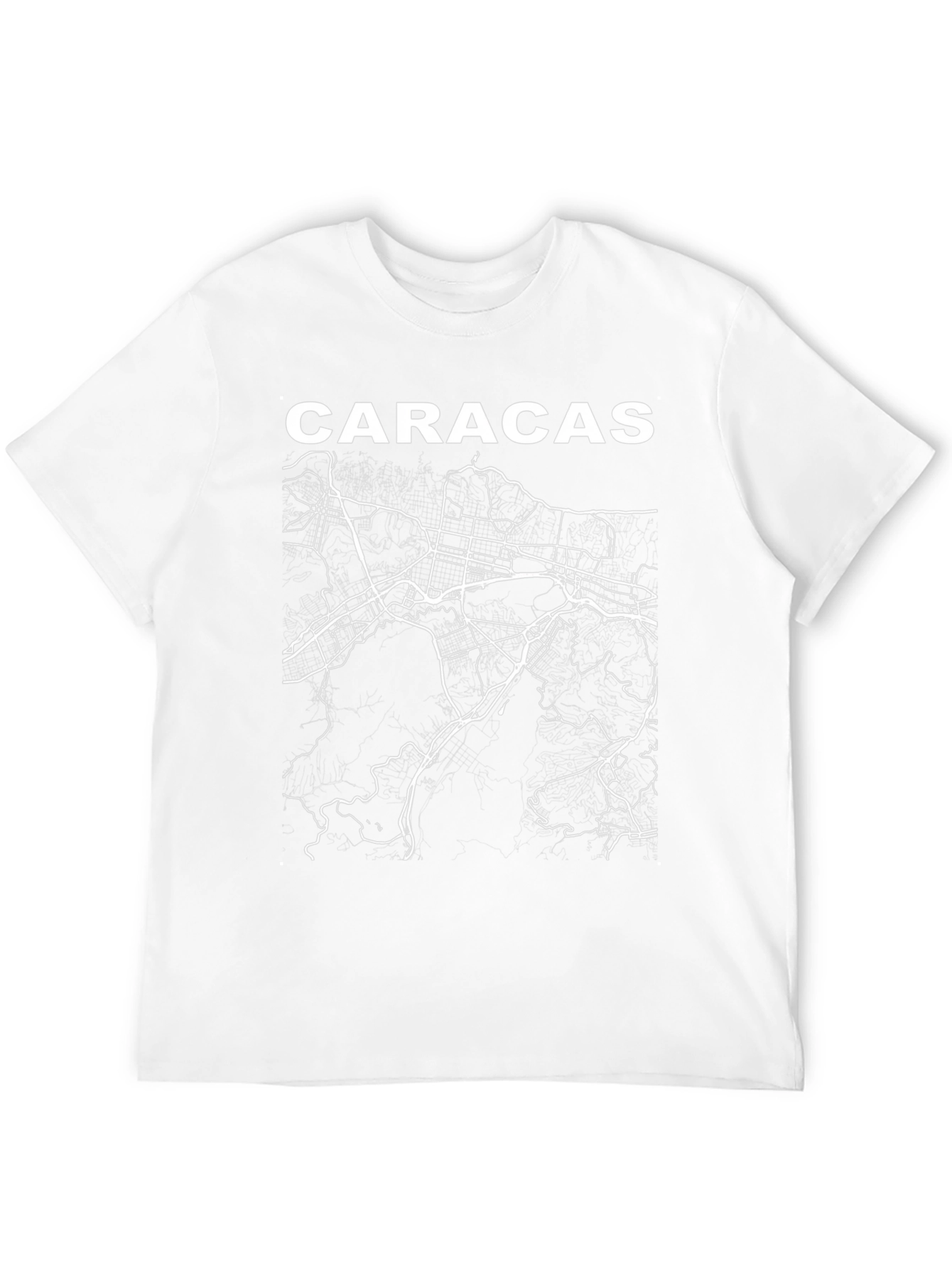 Caracas Map T-Shirt - City Street Map Tee