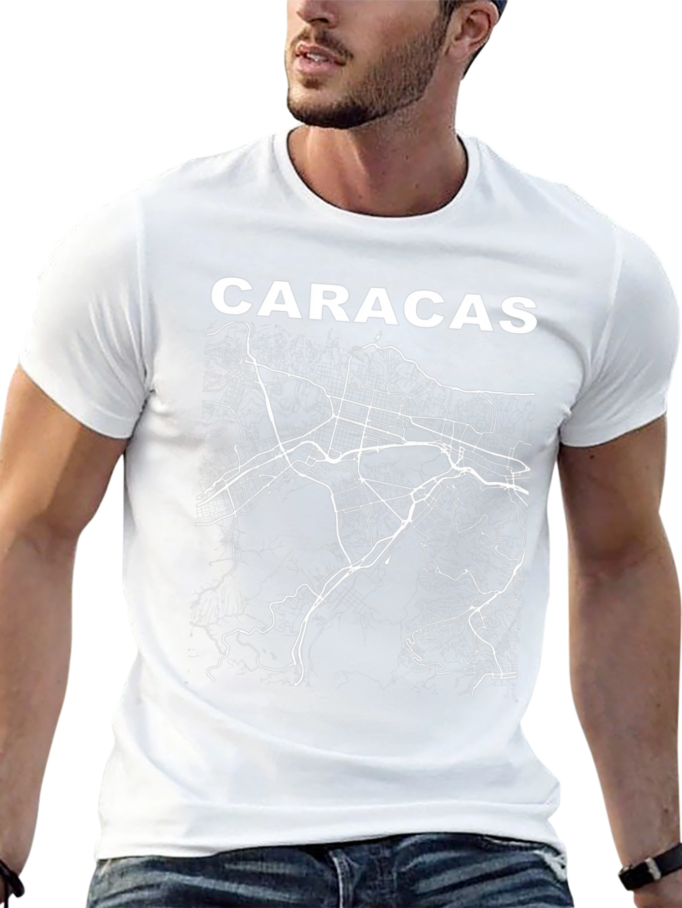 Caracas Map T-Shirt - City Street Map Tee