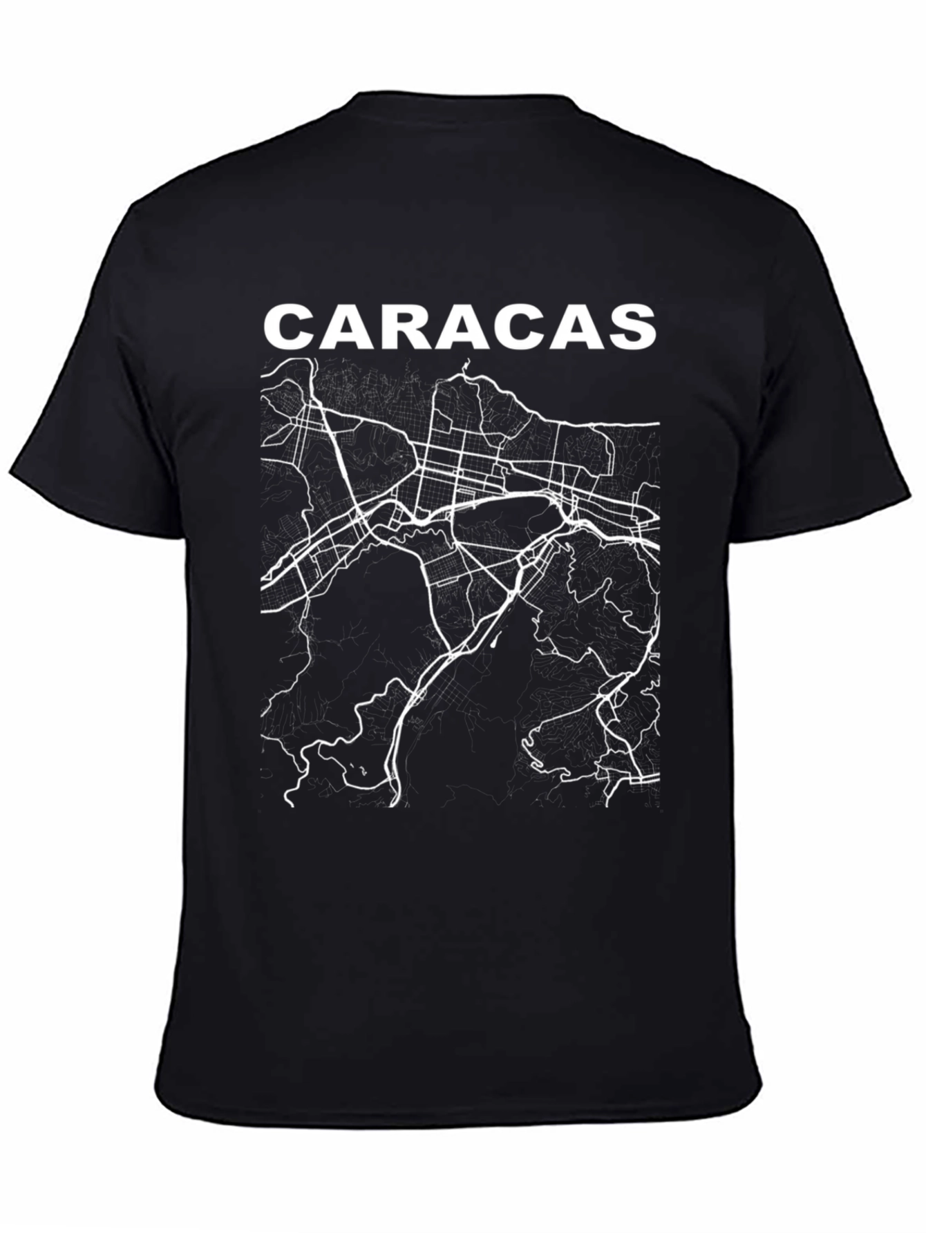 Caracas Map T-Shirt - City Street Map Tee
