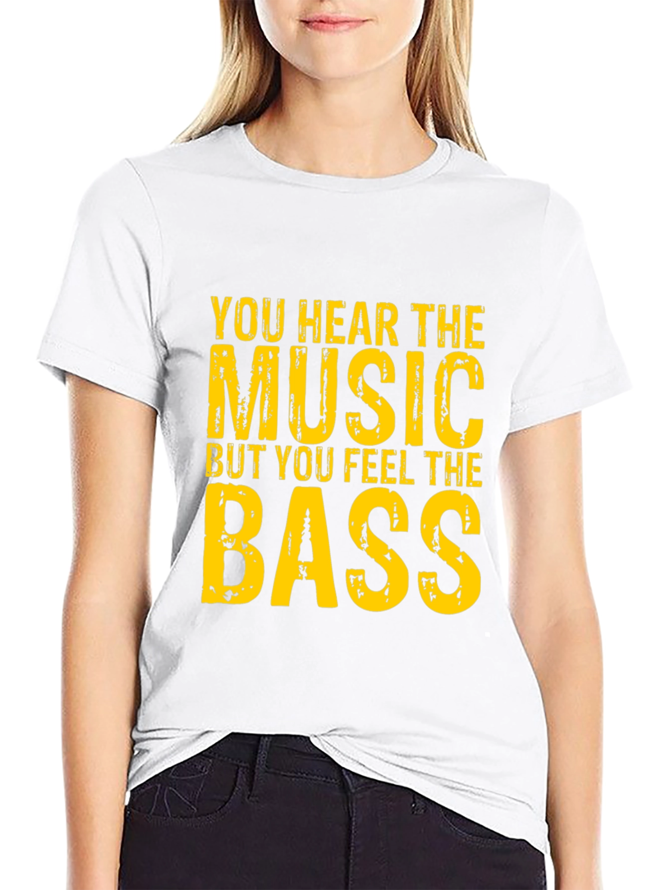 Music & Bass Graphic Tee - Black Cotton T-Shirt