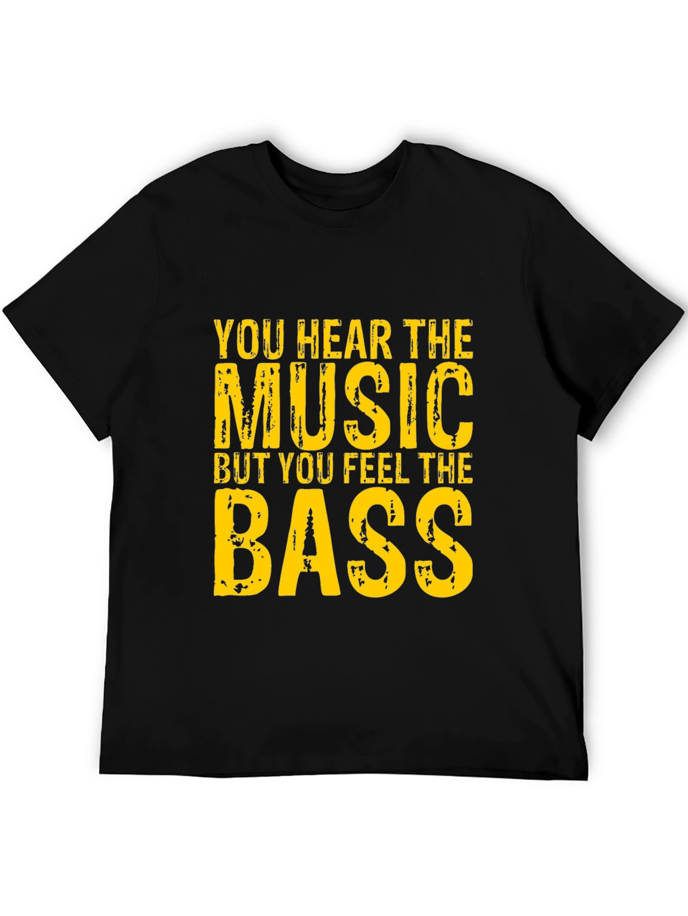 Music & Bass Graphic Tee - Black Cotton T-Shirt