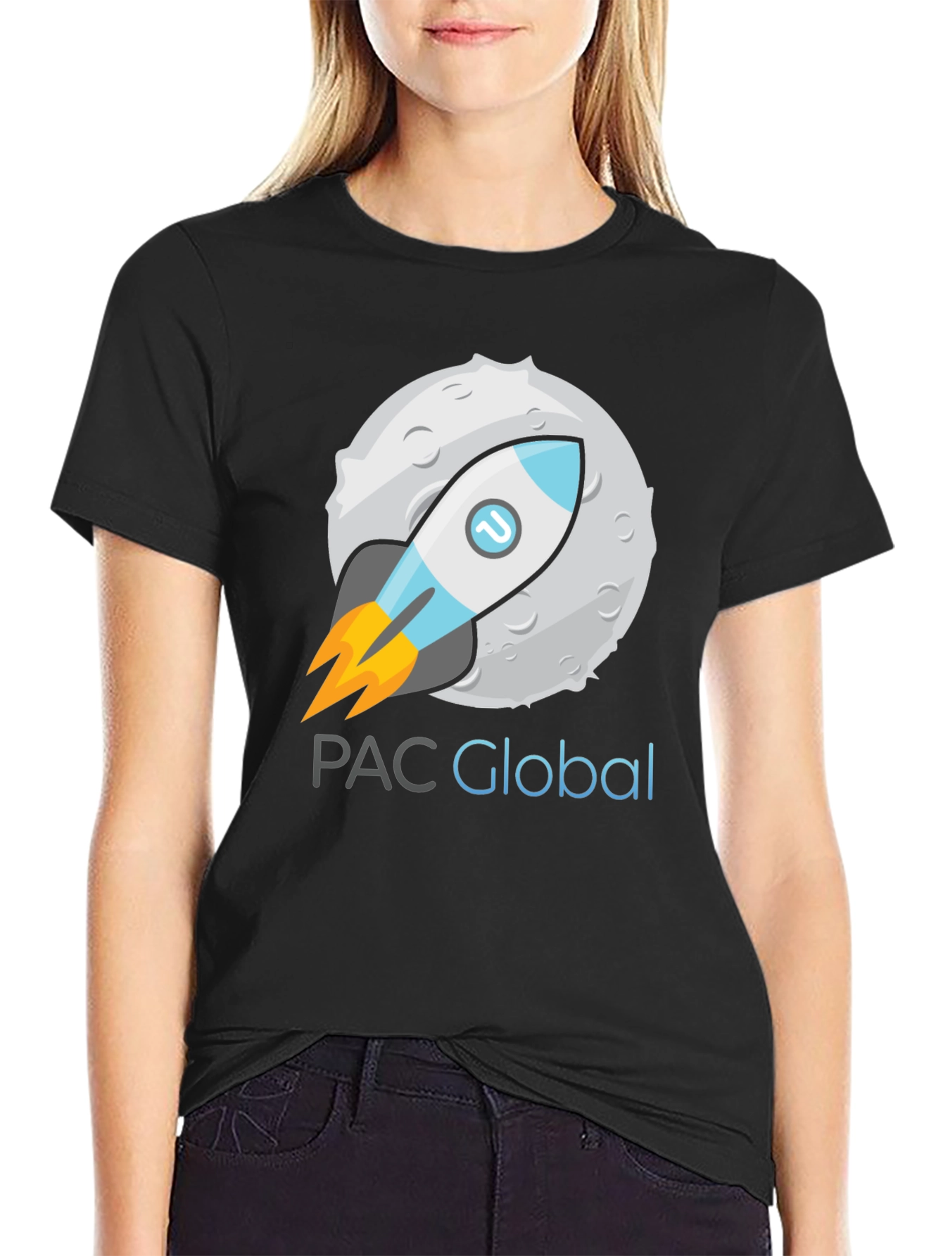 PAC Global Rocket T-Shirt - Black Cotton Blend