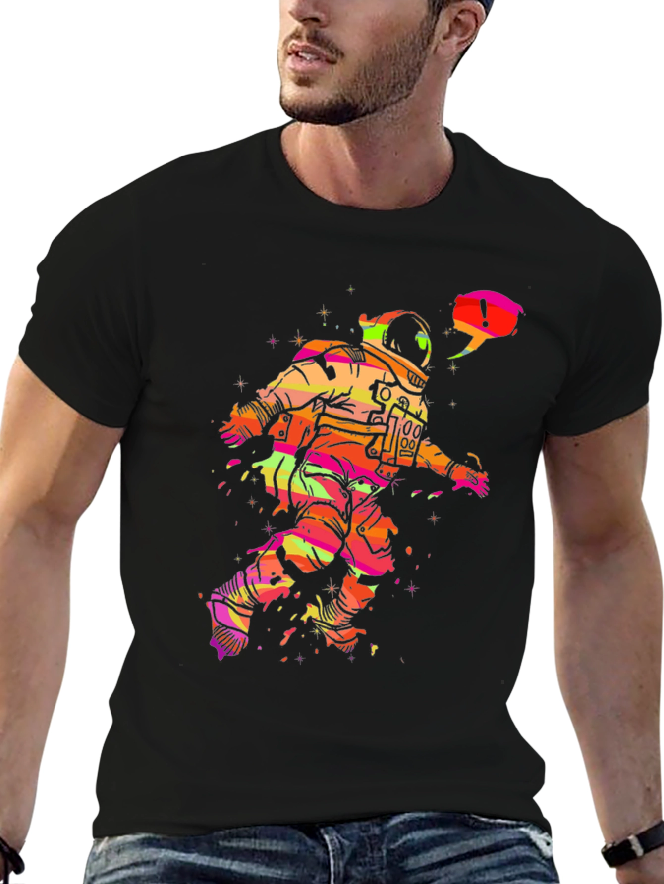 Astronaut Graphic Tee - Cool Space Design!