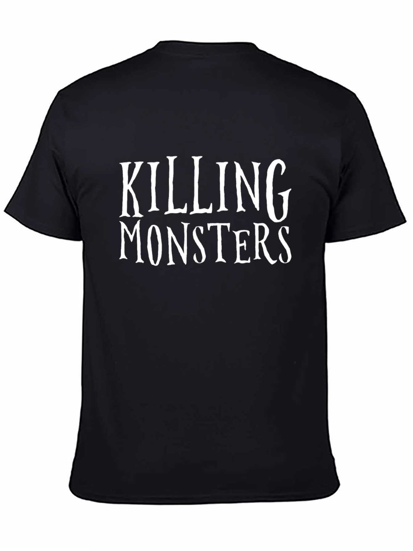 Killing Monsters Graphic Tee - Black Crew Neck Shirt