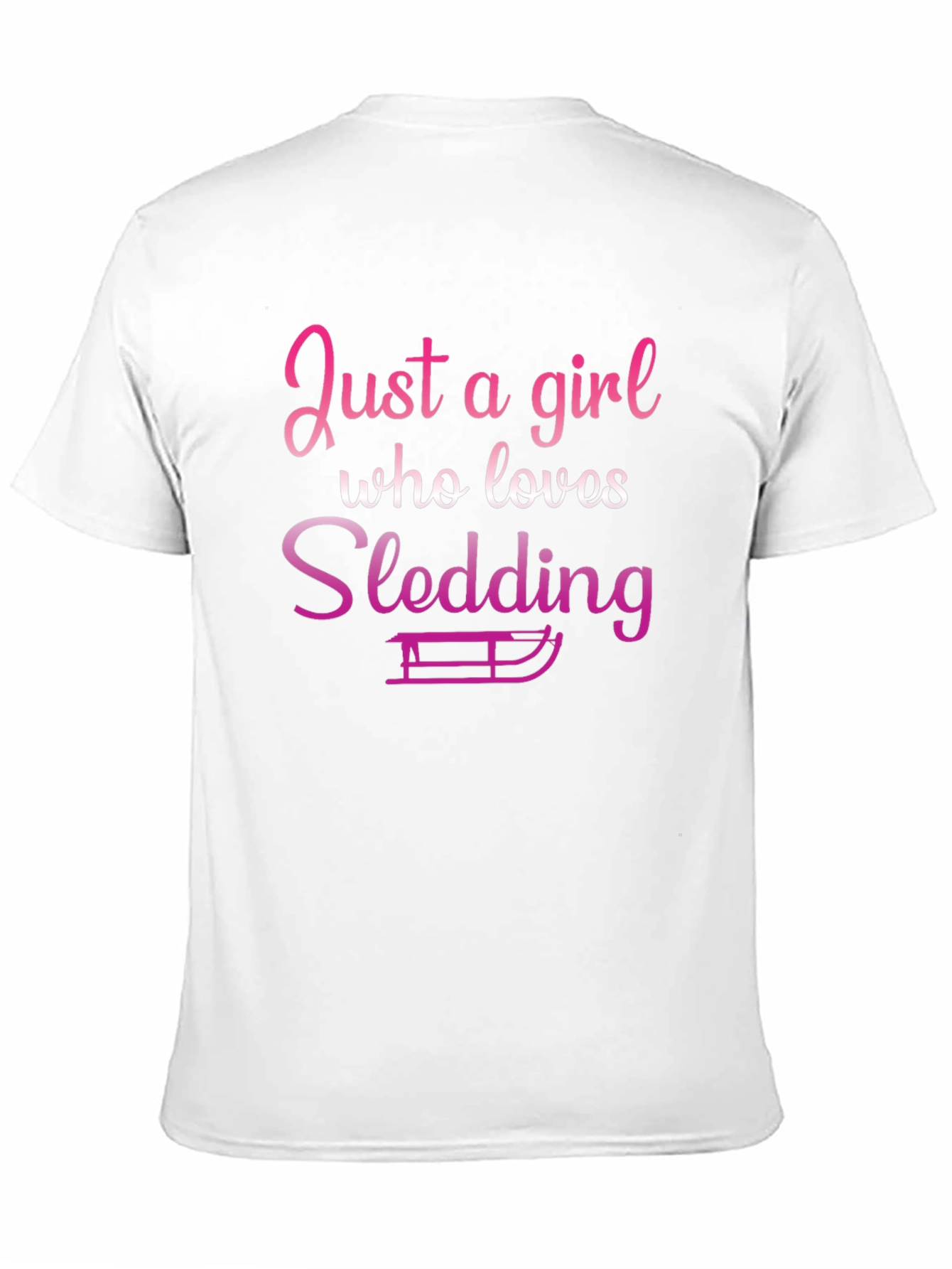 Just a Girl Who Loves Sledding T-Shirt