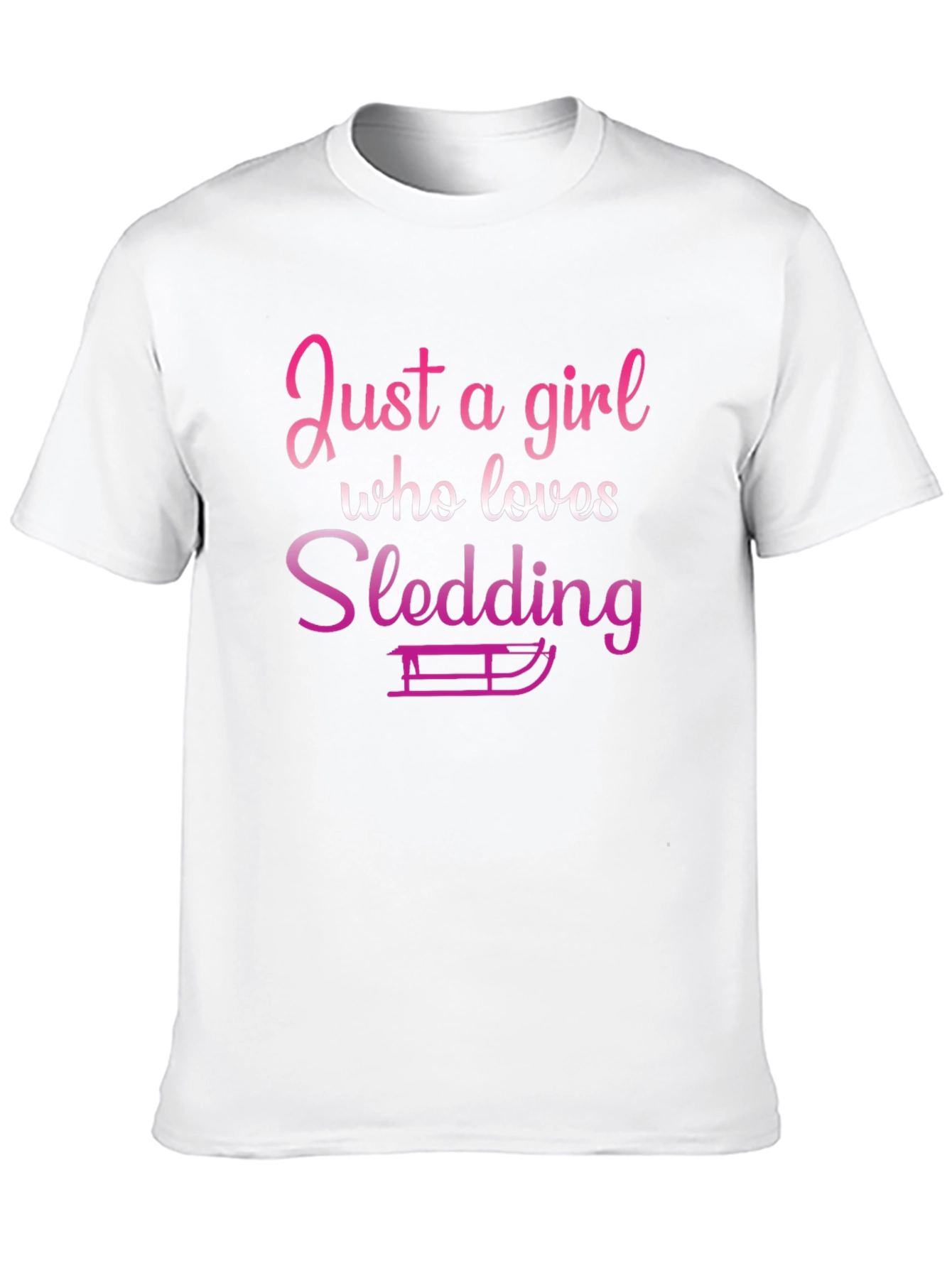 Just a Girl Who Loves Sledding T-Shirt