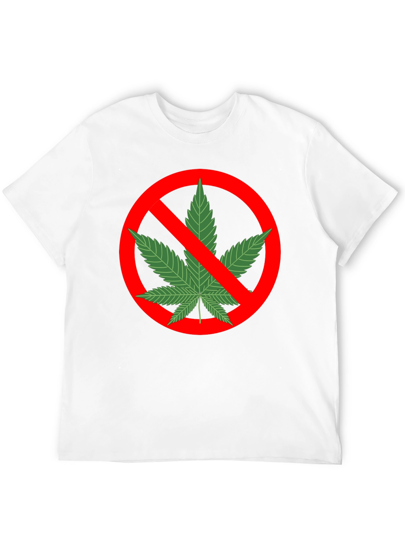 Anti-Marijuana Graphic Tee - Black Cotton T-Shirt