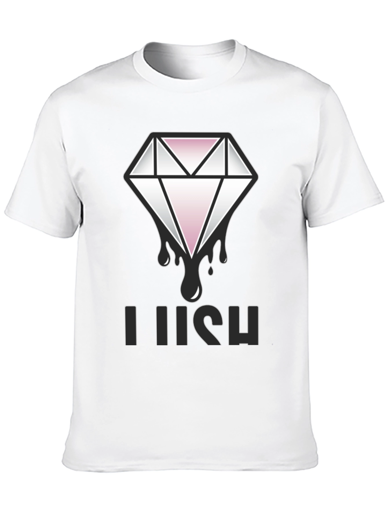 Lush Diamond Graphic Tee - Black Cotton Blend