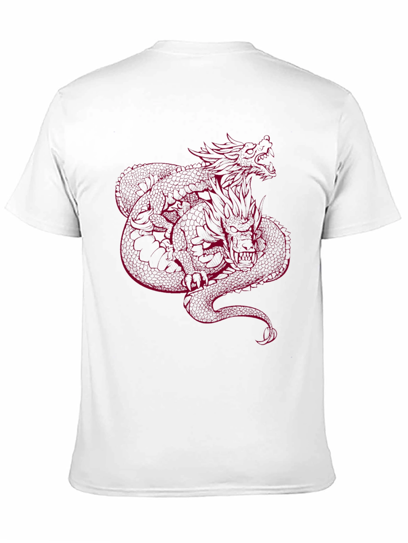 Dragon Graphic Tee - Red Print on Black