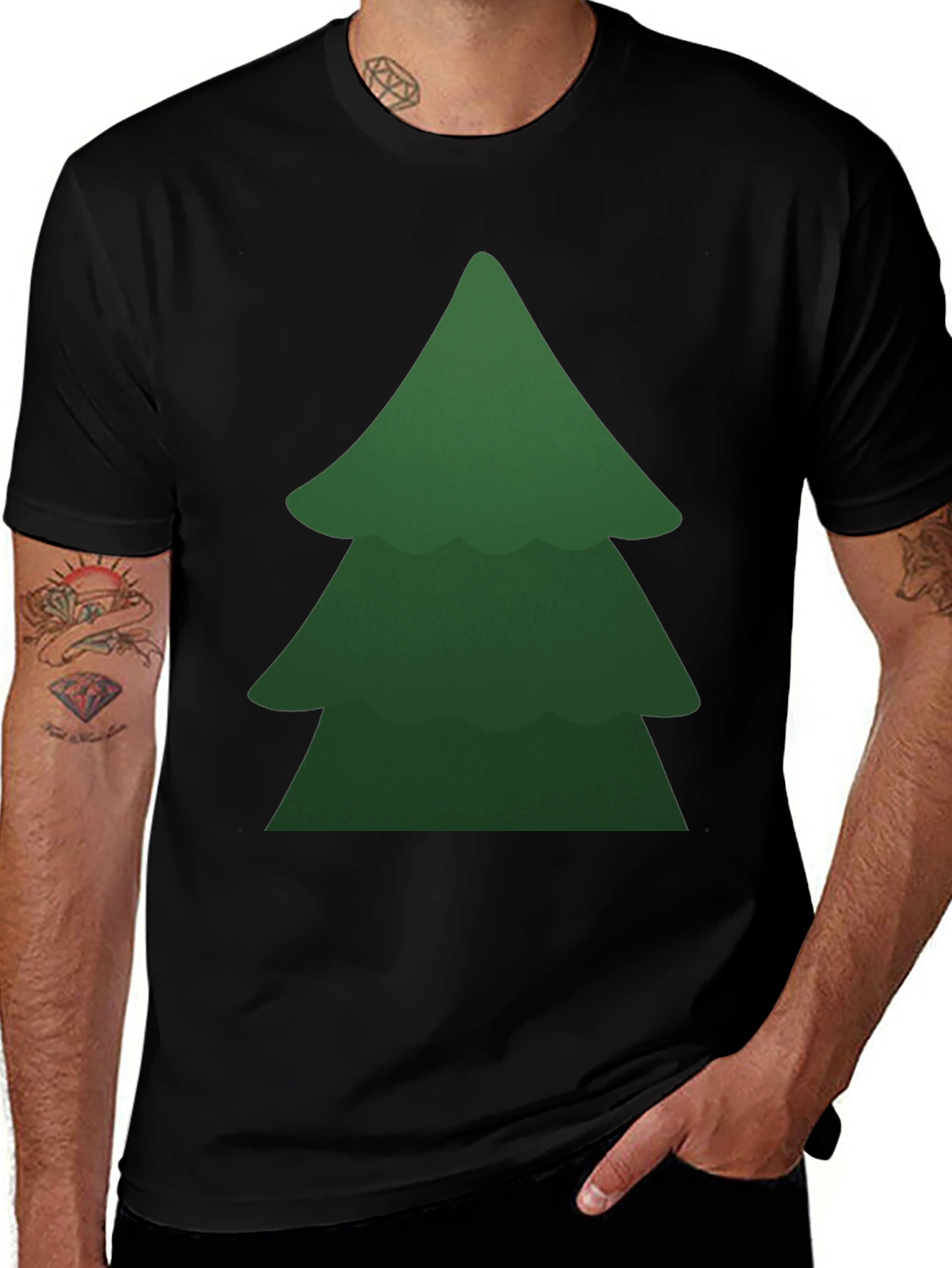 Festive Tree Graphic Tee - Holiday Spirit