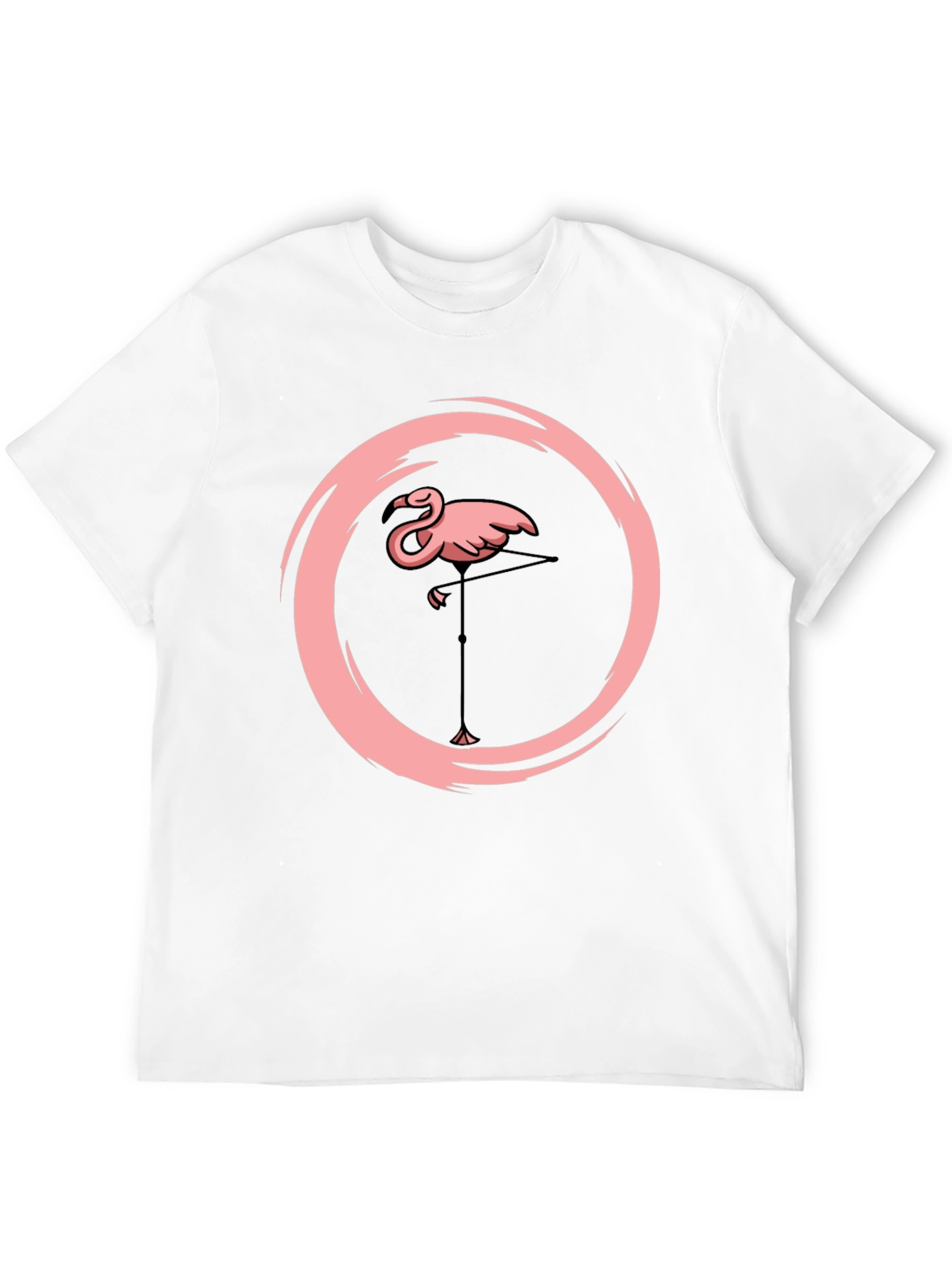Flamingo Graphic Print Black T-Shirt