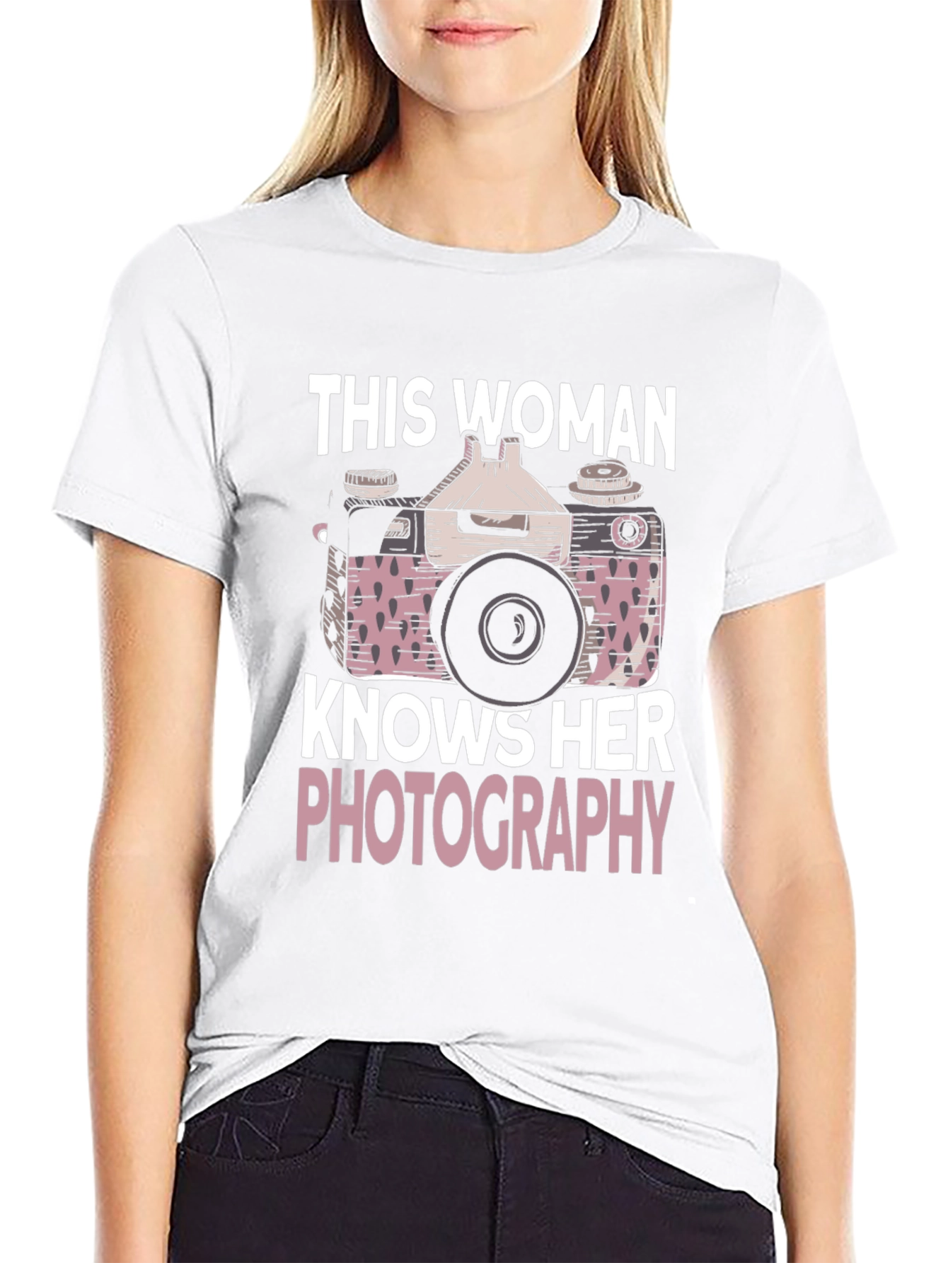 Womens Photography T-Shirt - Camera Graphic Tee