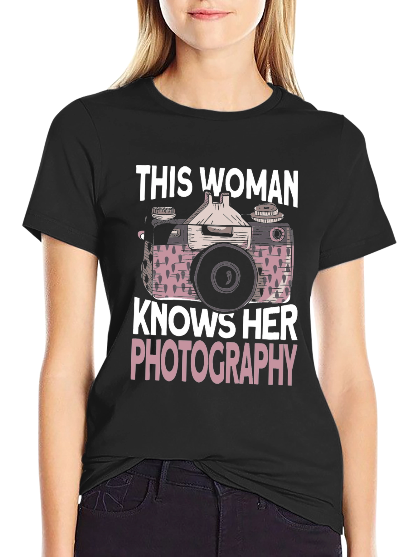 Womens Photography T-Shirt - Camera Graphic Tee