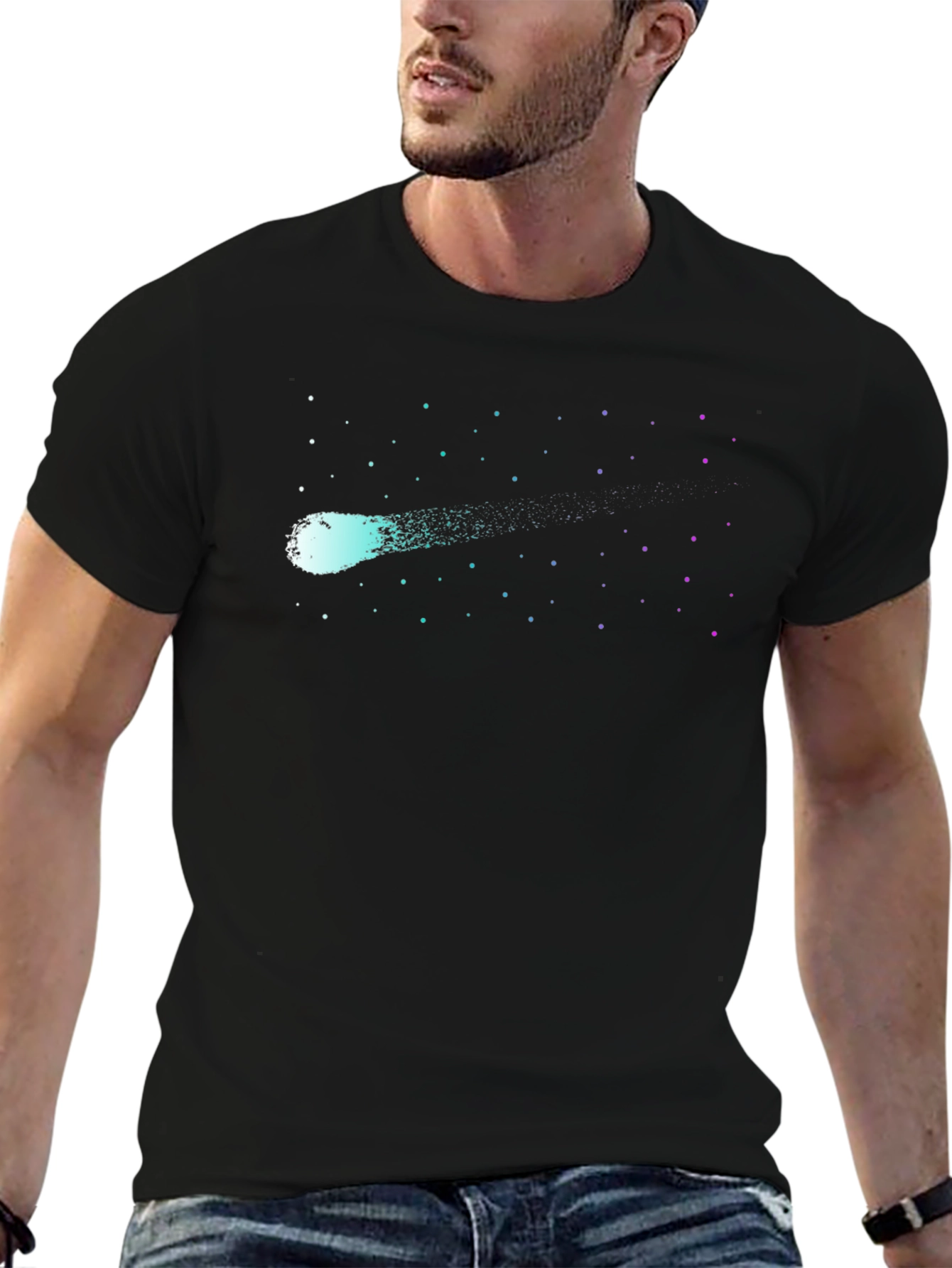 Cosmic Comet Graphic Black Tee