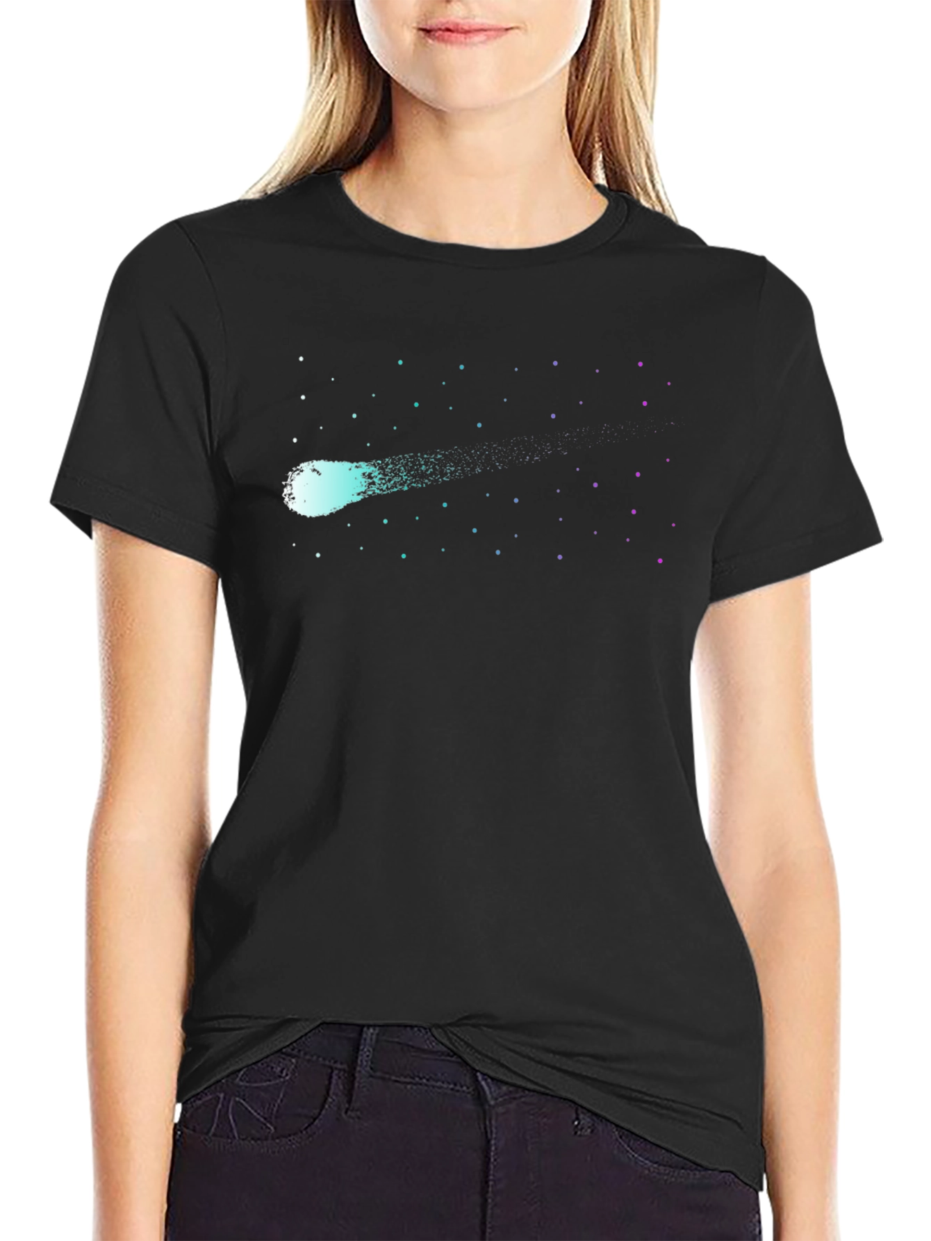 Cosmic Comet Graphic Black Tee