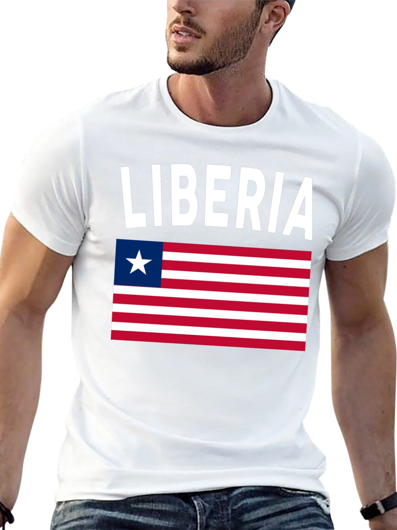 Liberia Flag T-Shirt - Black Pride Tee