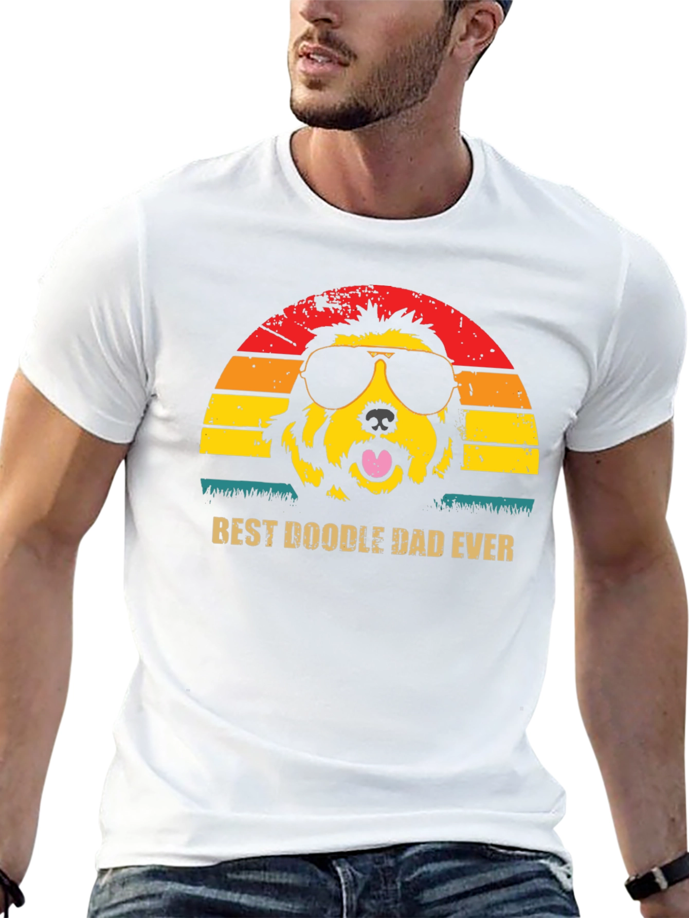 Best Doodle Dad Ever T-Shirt - Novelty Graphic Tee
