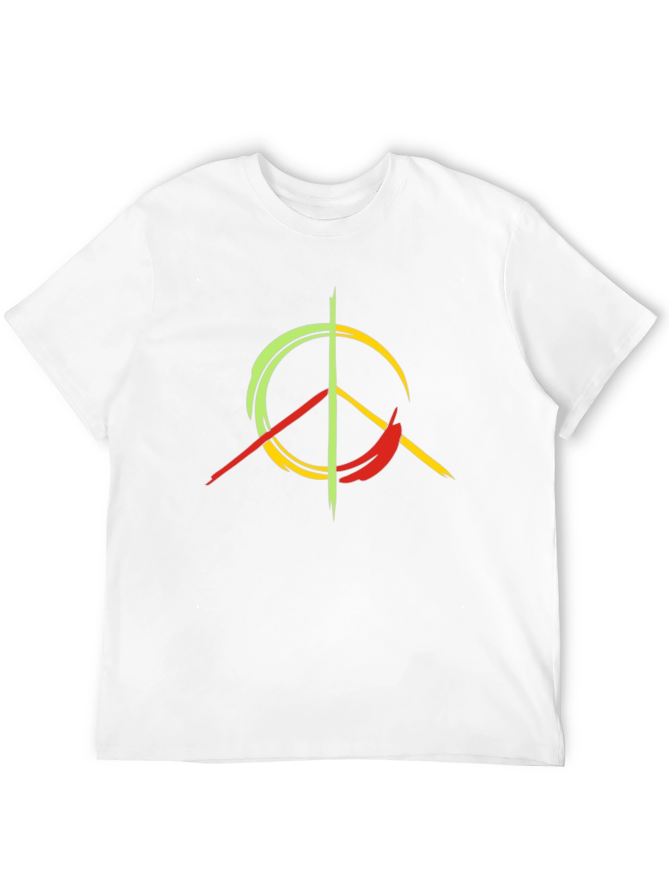 Peace Sign Graphic Tee - Black Cotton Blend